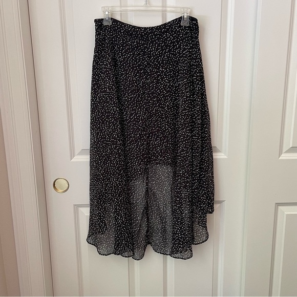 Forever 21 High-Low Sheer Polka Dot Layered Tiered Skirt - Picture 6 of 16